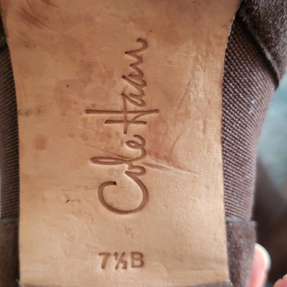 Cole Haan Chelsea Brown Ankle Strap Heeled Boots Size 7.5 - Picture 6 of 11